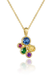 Tutti Frutti Sapphire & Tsavorite Pendant
