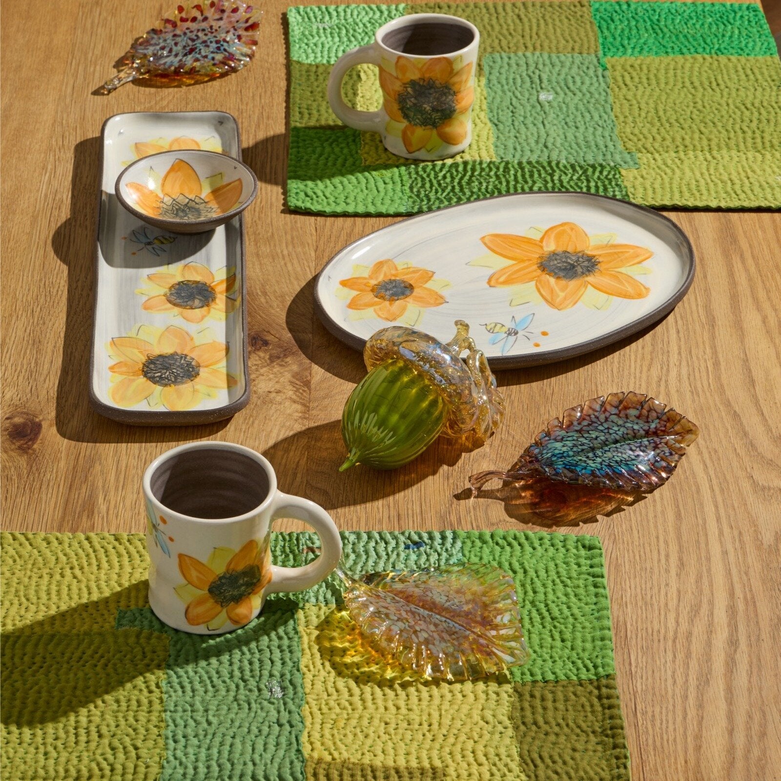 Mosaic Fray Kantha Placemats
