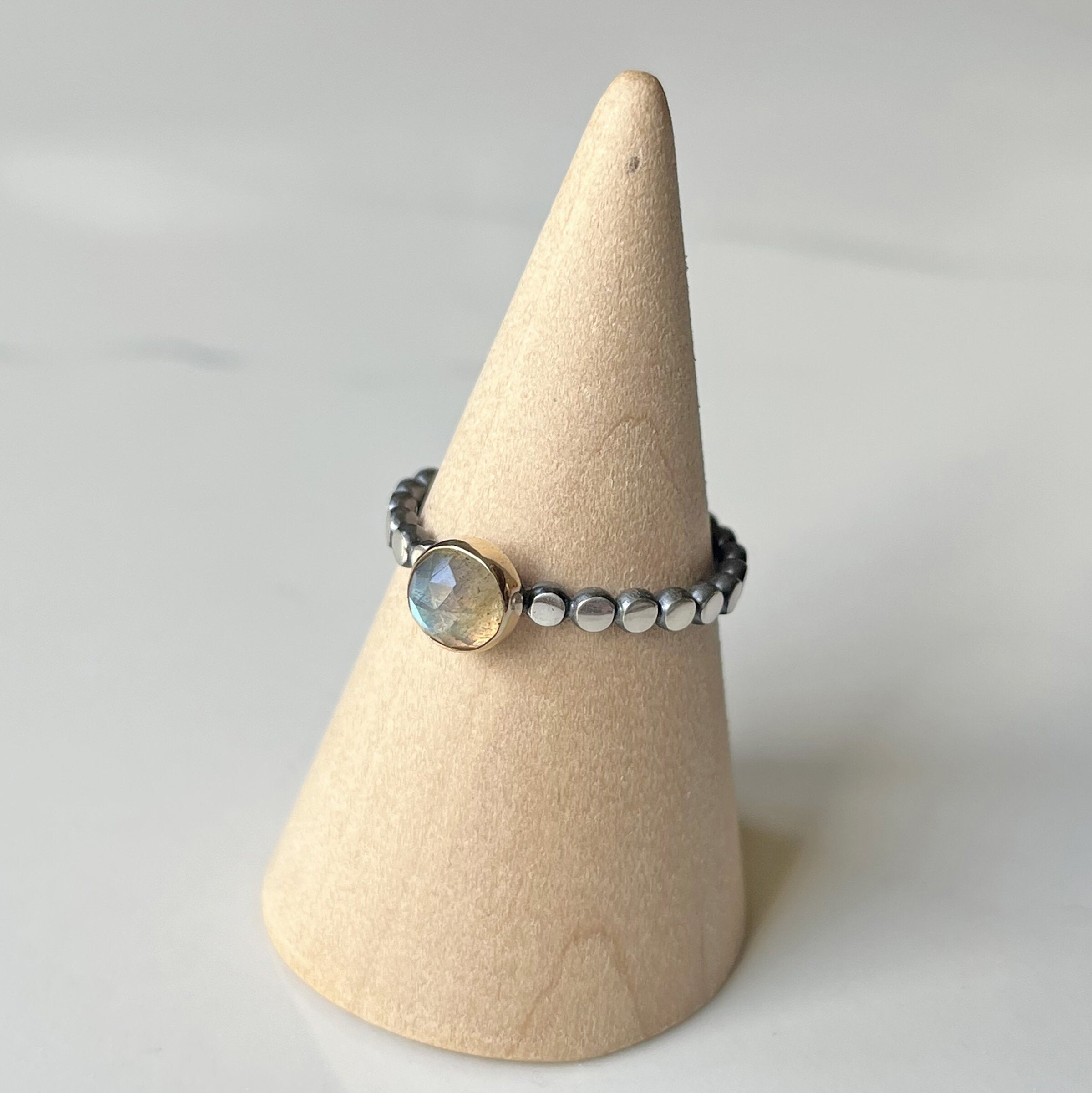 Gemstone Solitaire Ring in Labradorite