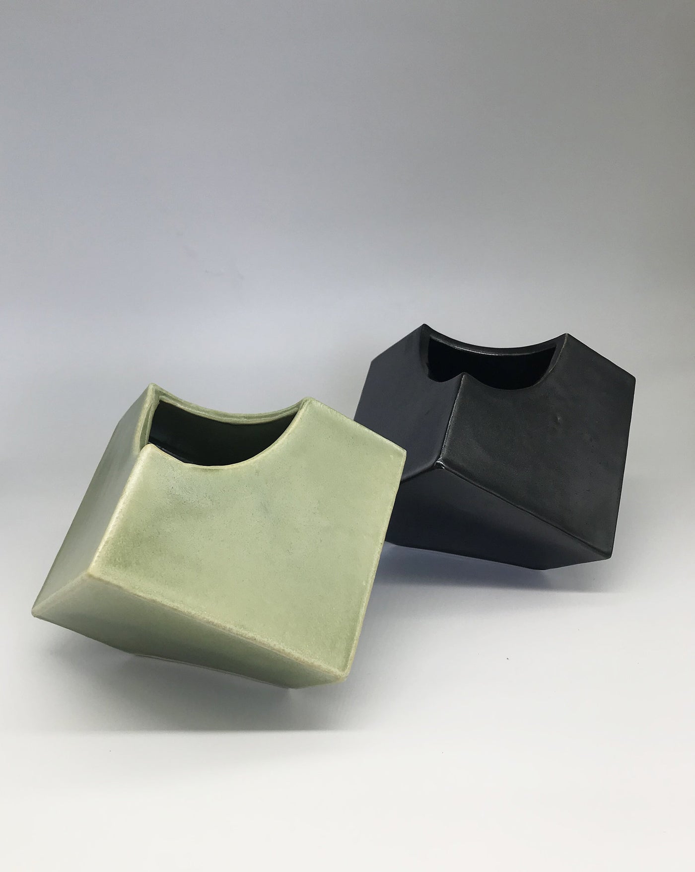 left to right: spearmint, satin black