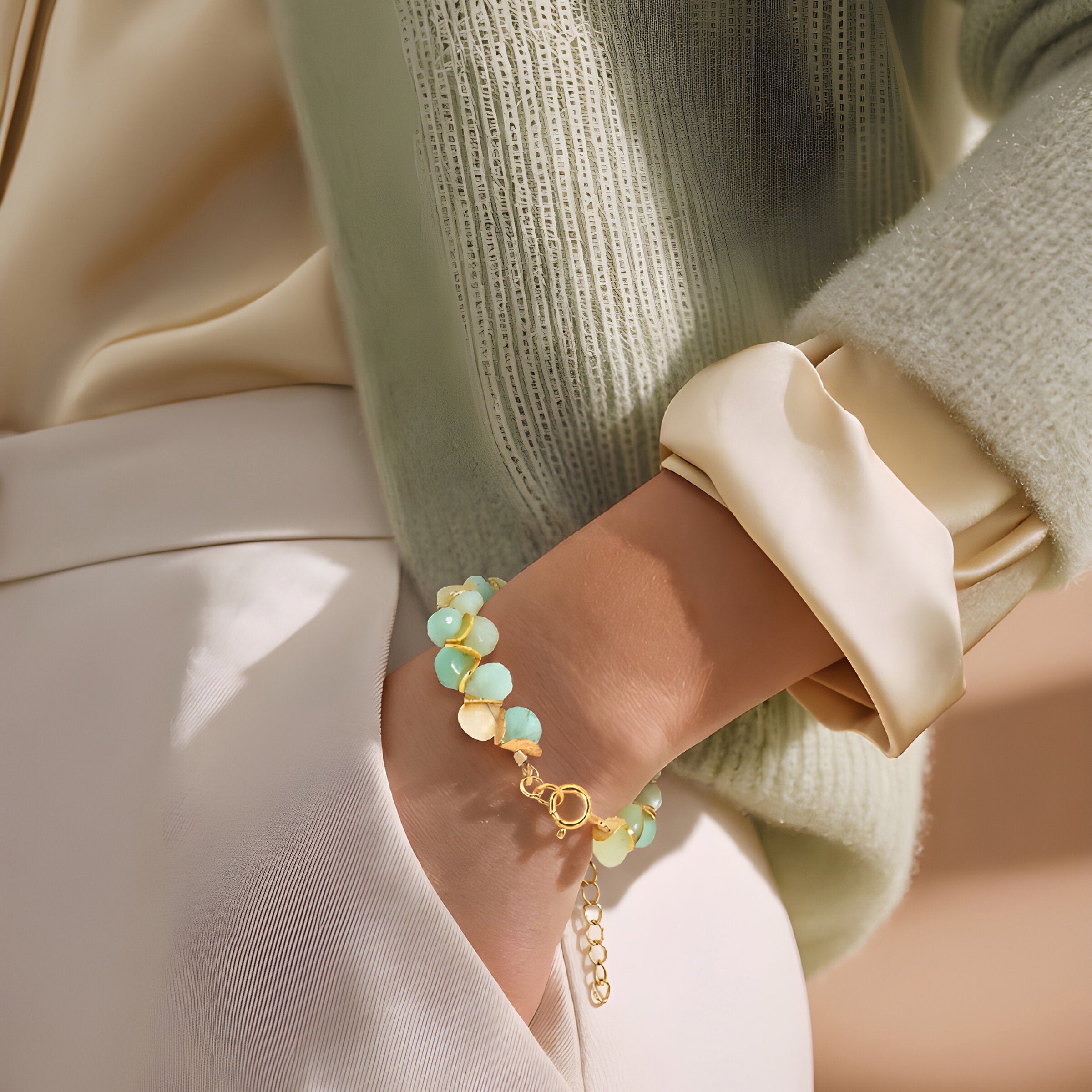 Peruvian Blue Opal Signature Bracelet