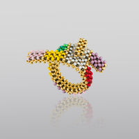 Harlequin Ribbon Ring