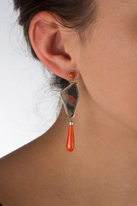 Coral Butterfly Earrings