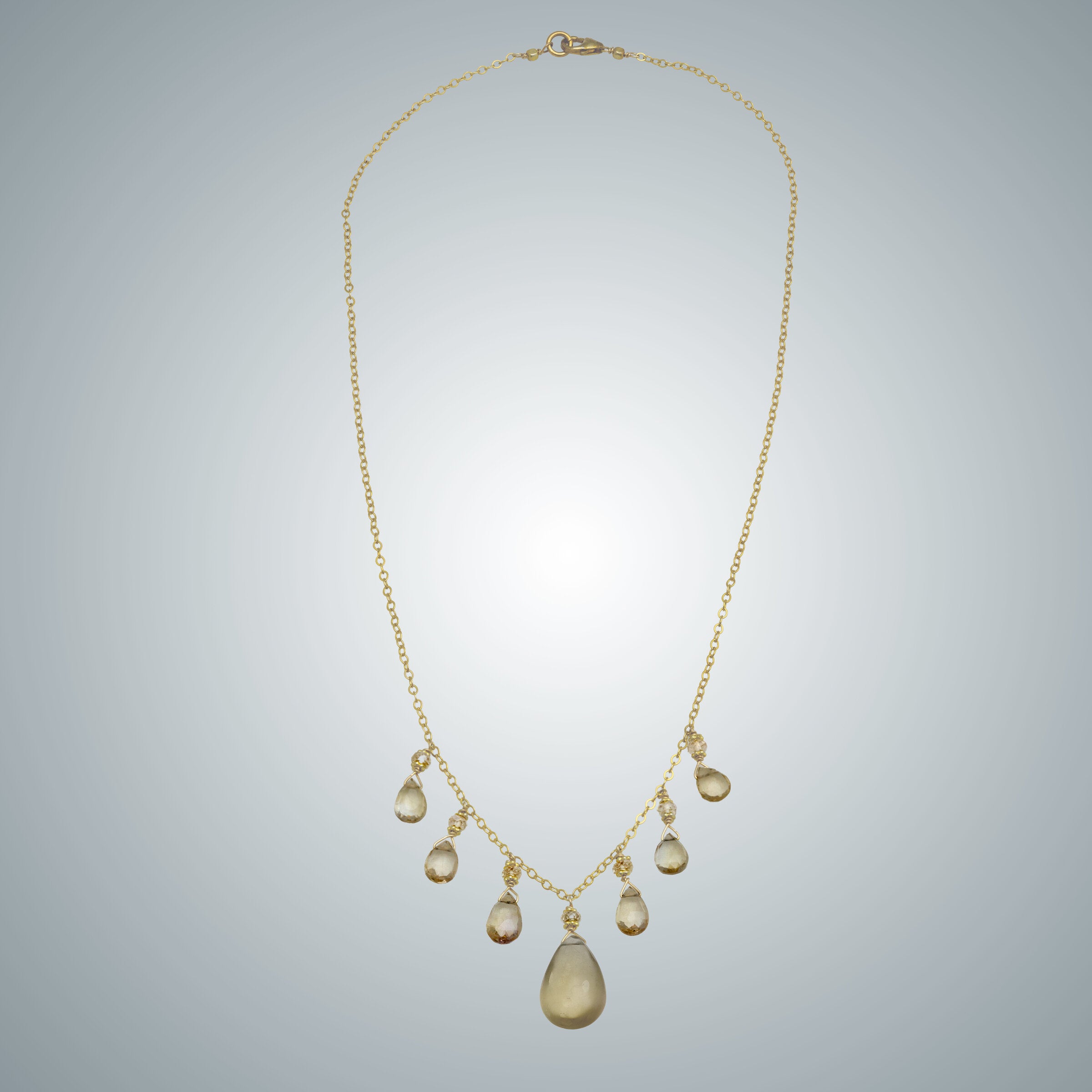 Champagne Quartz & Gold-filled Necklace