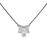 Silver Three-Tab Necklace