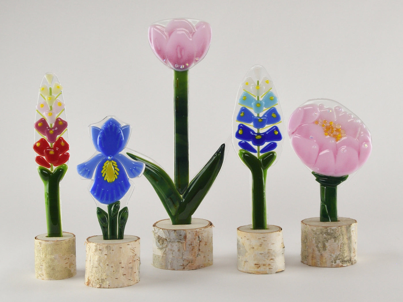 Pop of Pink Fused Glass Garden Collection
