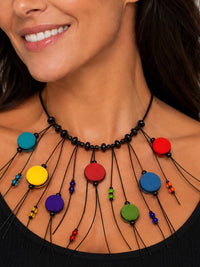 Paint Box Colors Silk Necklace