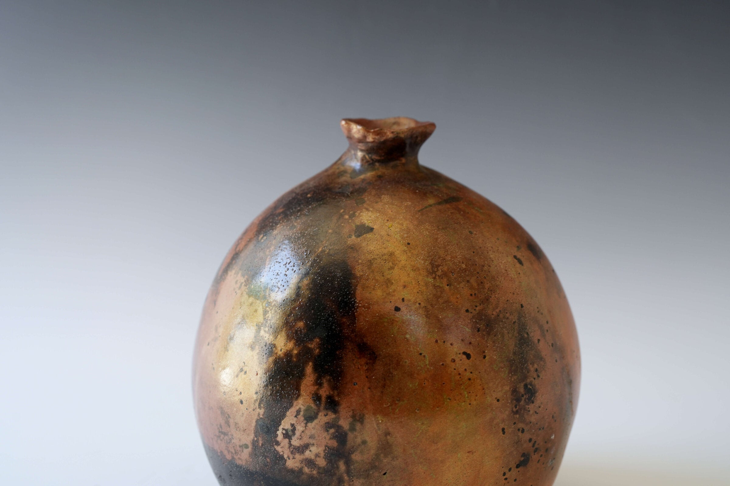 Inferno Moon Porcelain Vessel