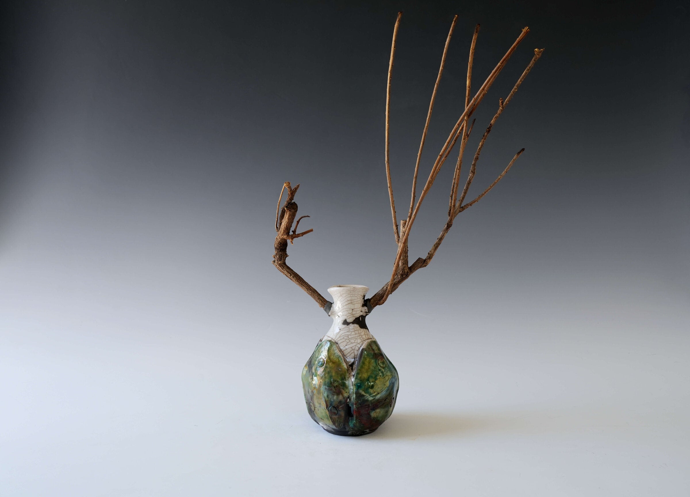 Moss Crawler Magic Forest Porcelain Vessel