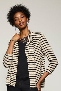 Striped Button Front Jacket