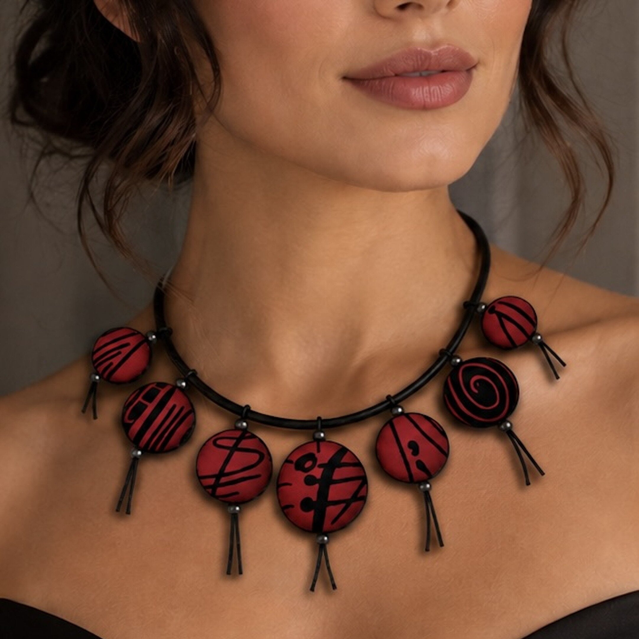 Scarlet Reversible Silk Choker