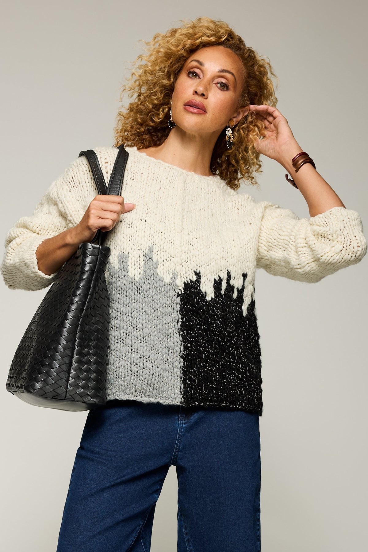 Ivory/Black/Gray