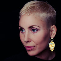 Botanical Brass Drop Earrings