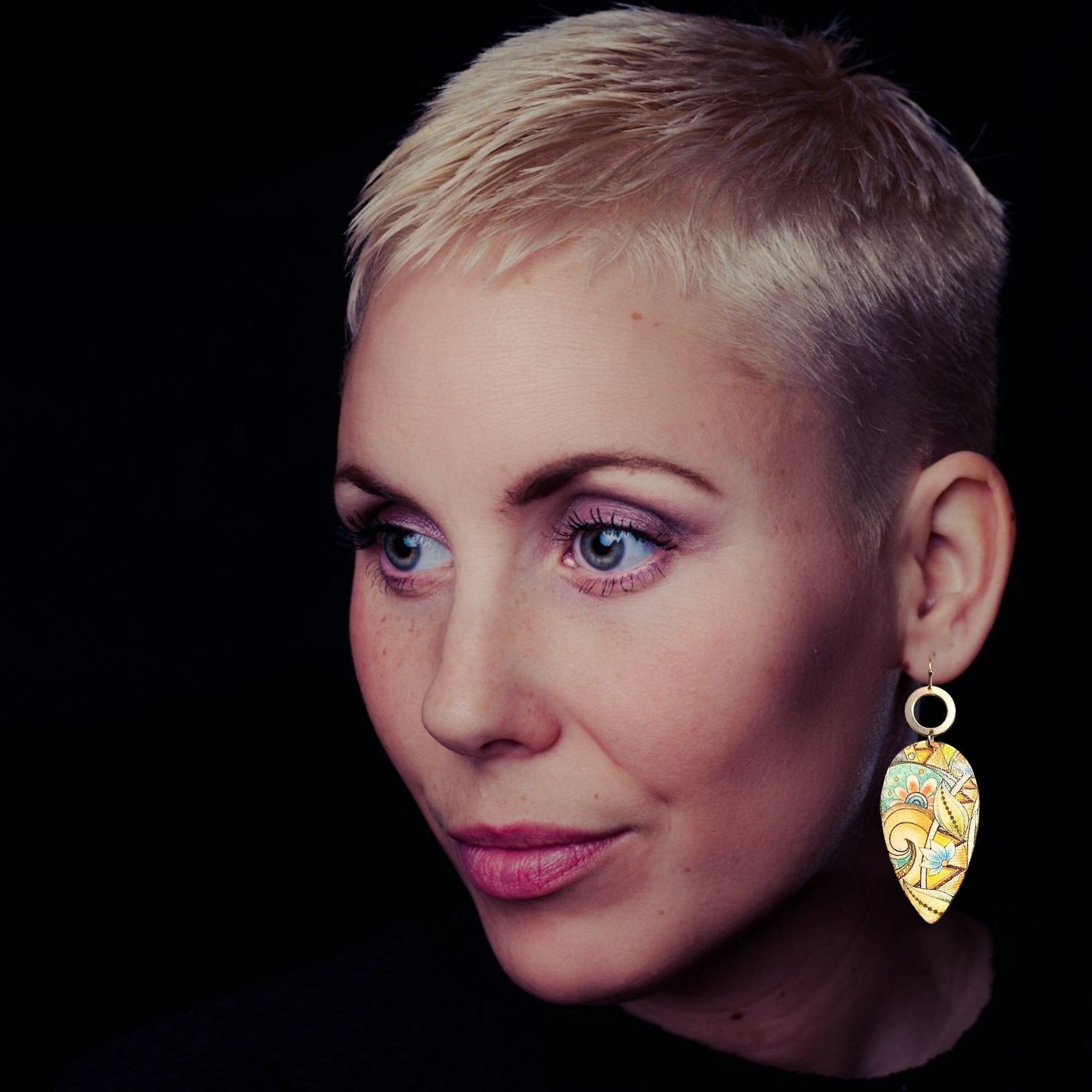 Botanical Brass Drop Earrings