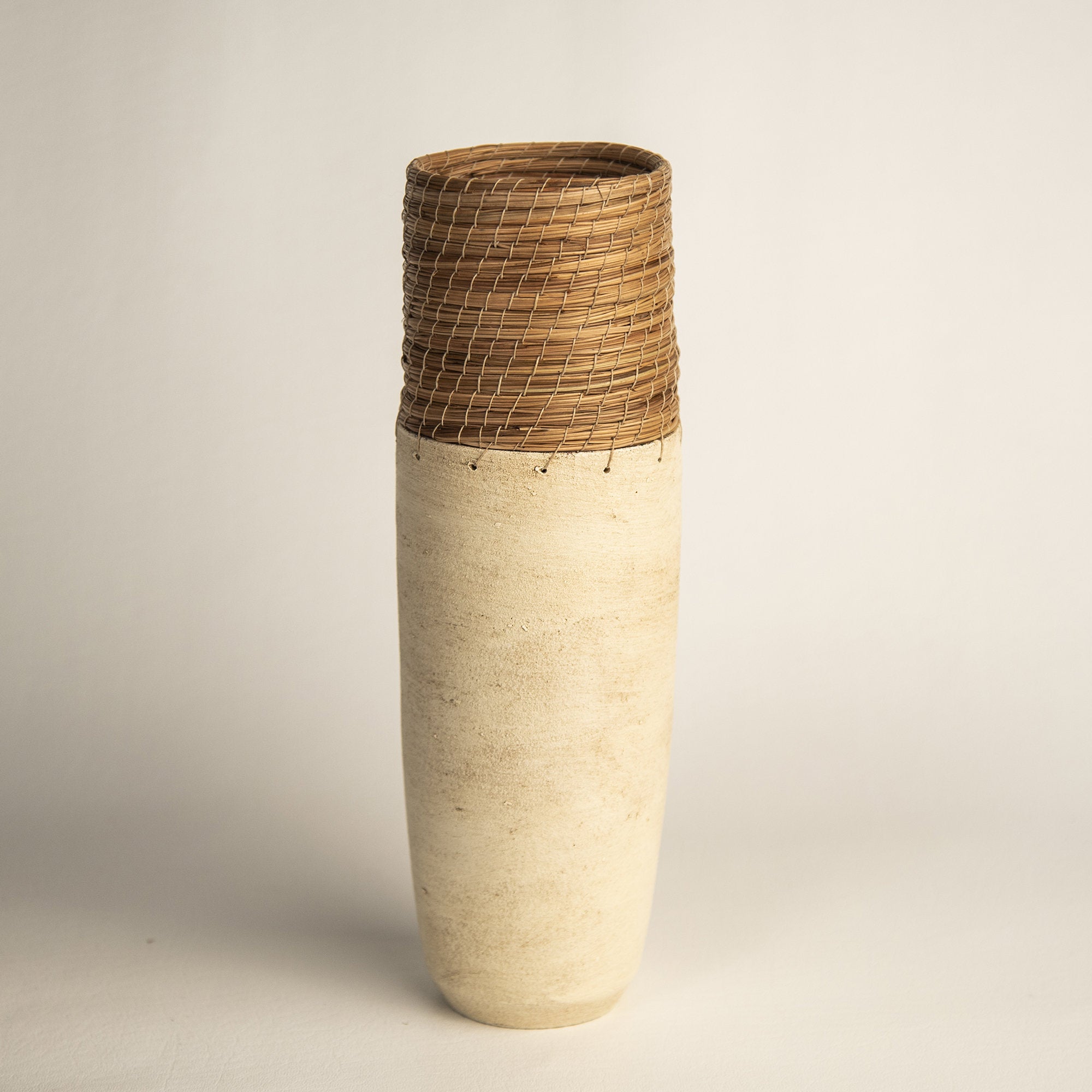 Cream Tower Vessel