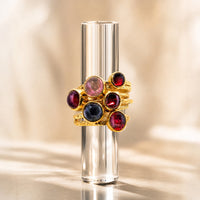 Top to Bottom: Ruby Red Spinel, Lavender Spinel, Magenta Spinel, Burgundy Spinel, Dark Blue Spinel, Orange-Red Spinel