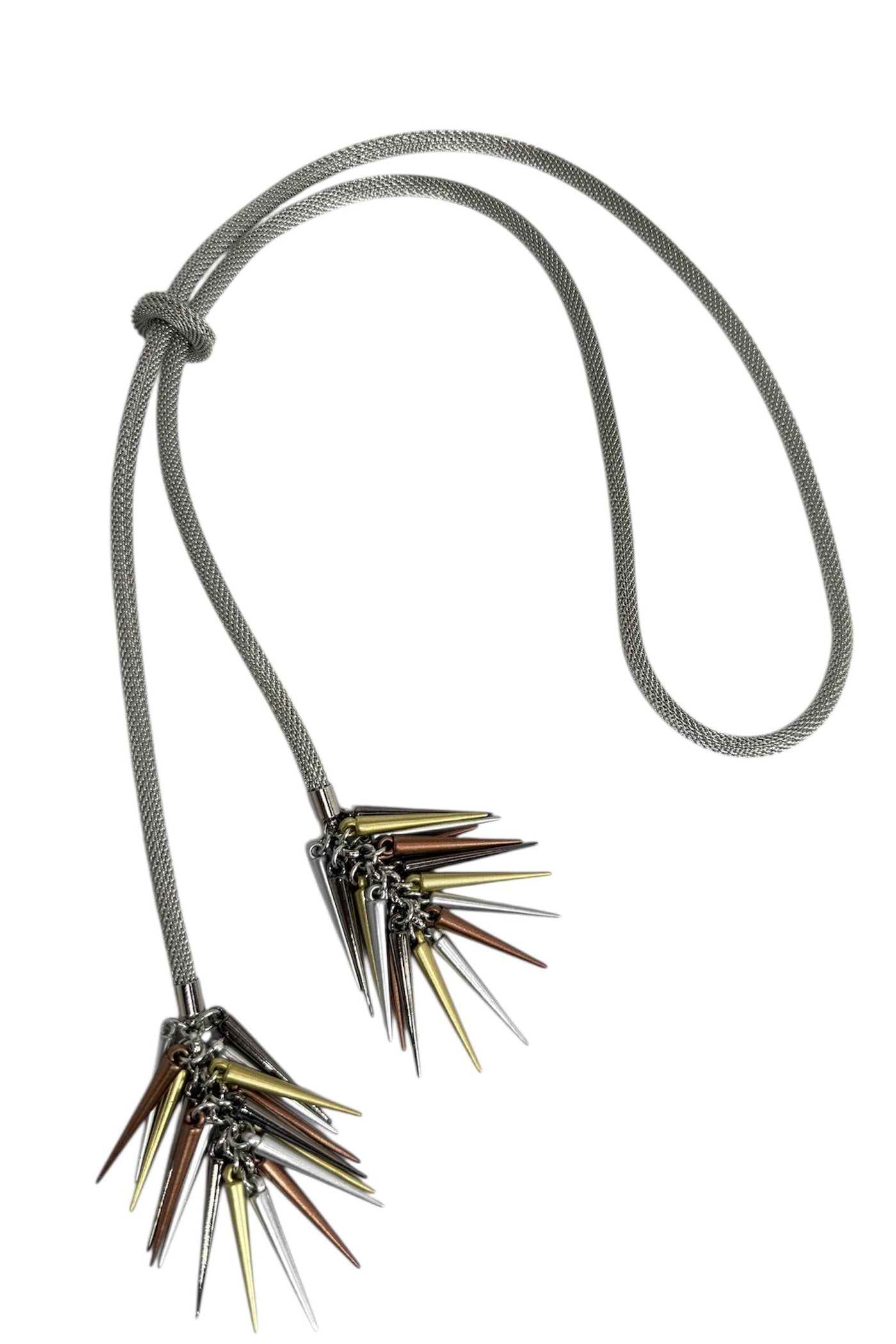Spikey Tassel Bolo Necklace
