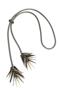 Spikey Tassel Bolo Necklace