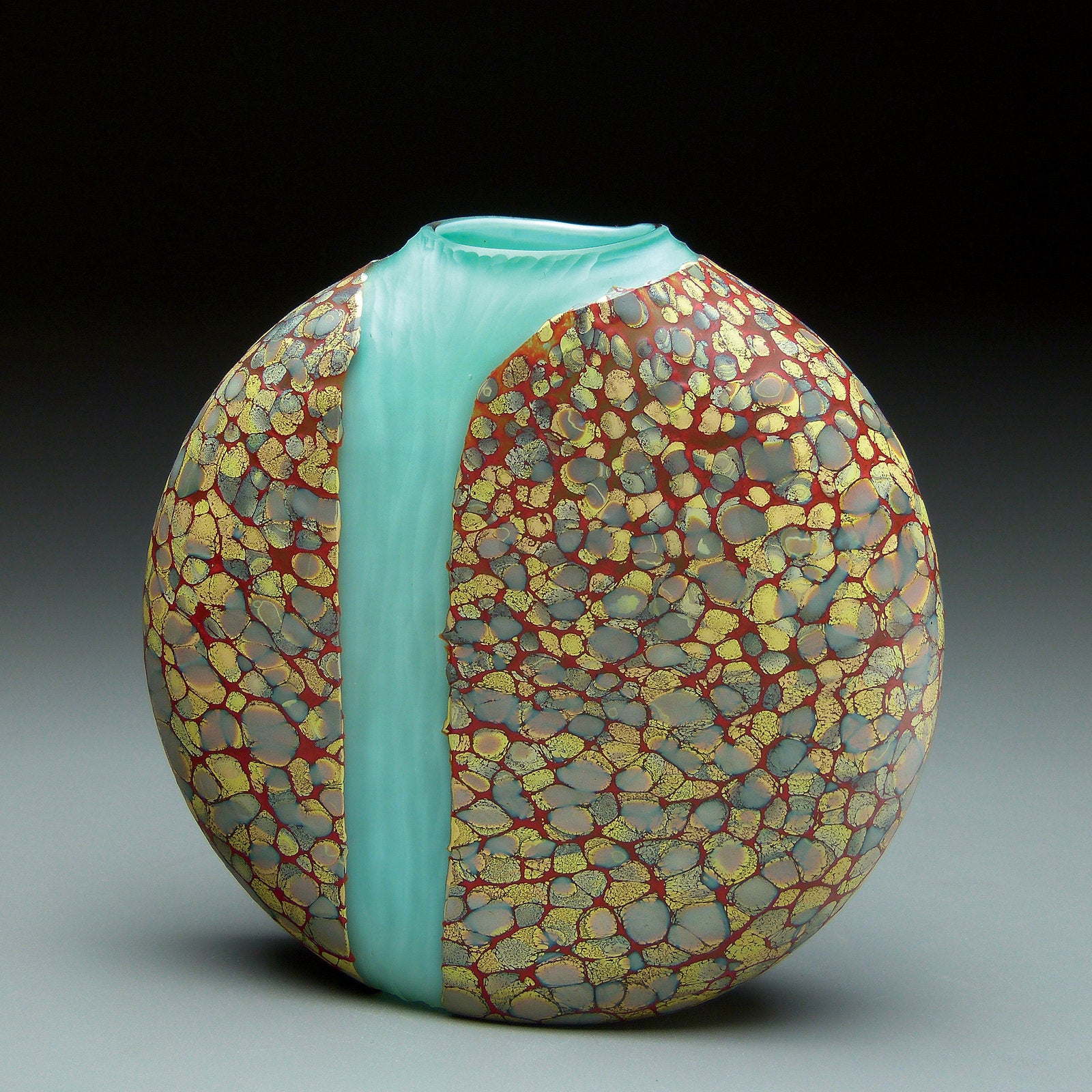 Cascade Vase with Opal Blue Interior