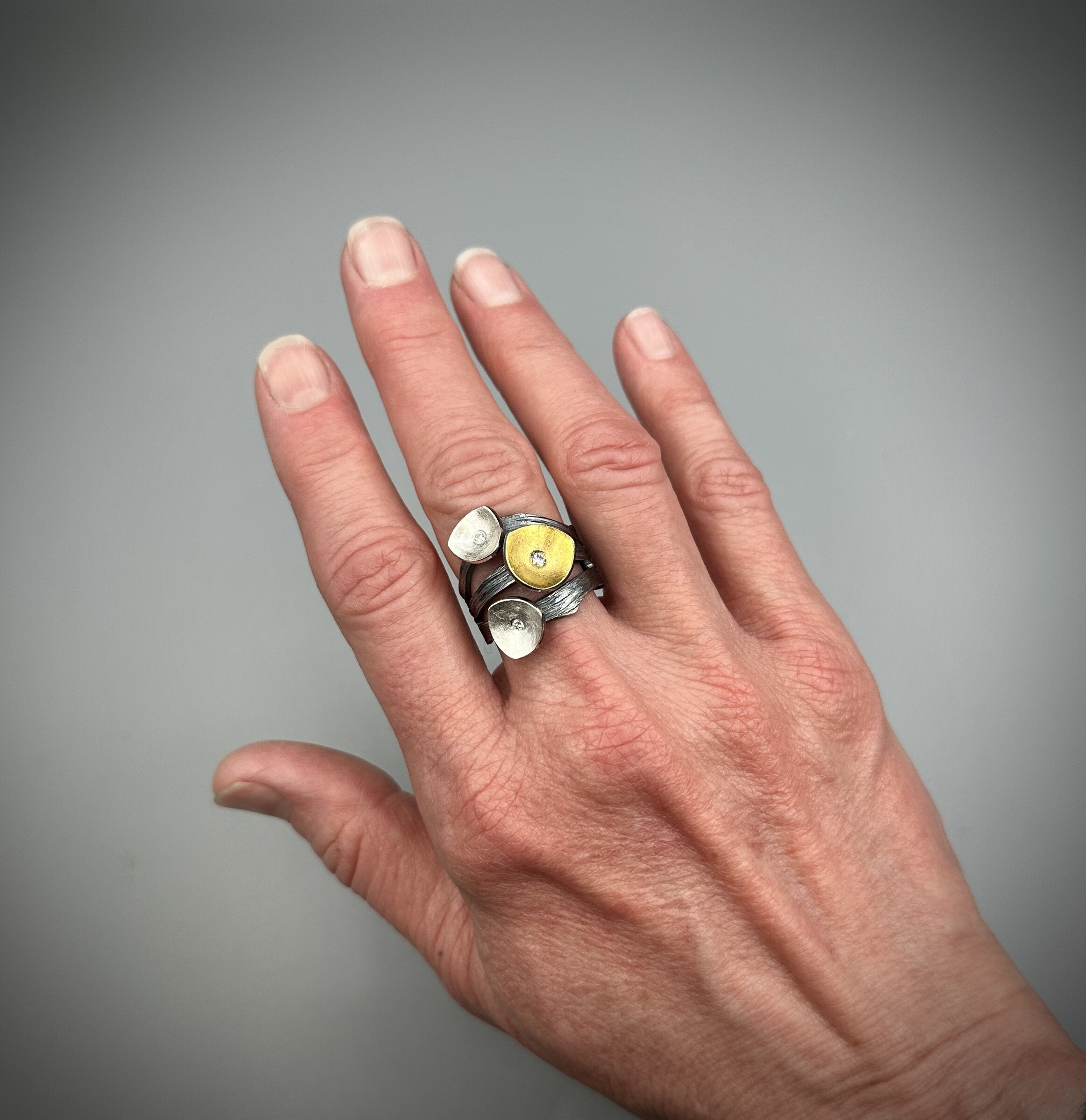 Oxidized Silver Band