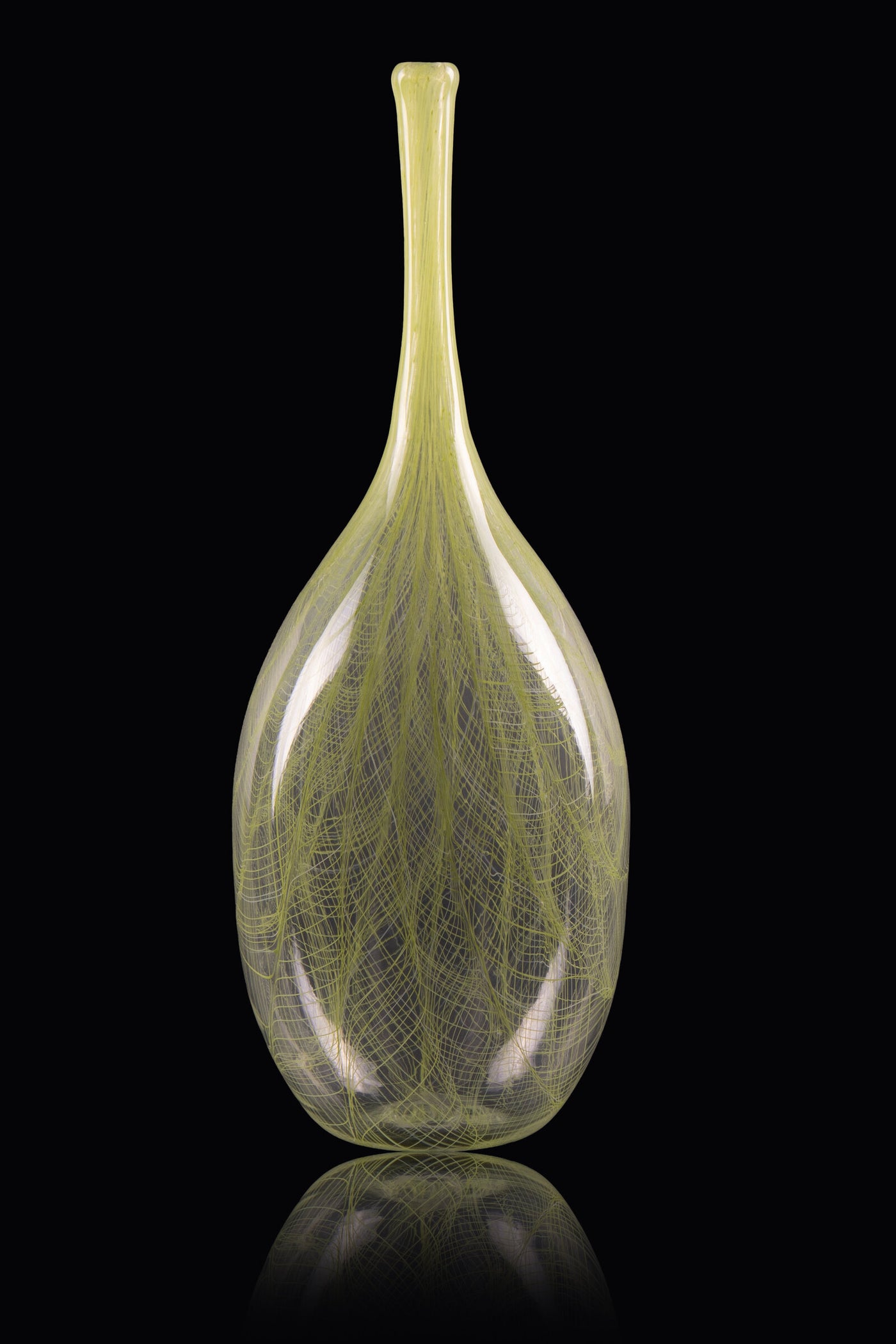 Green Tall Woven Vase