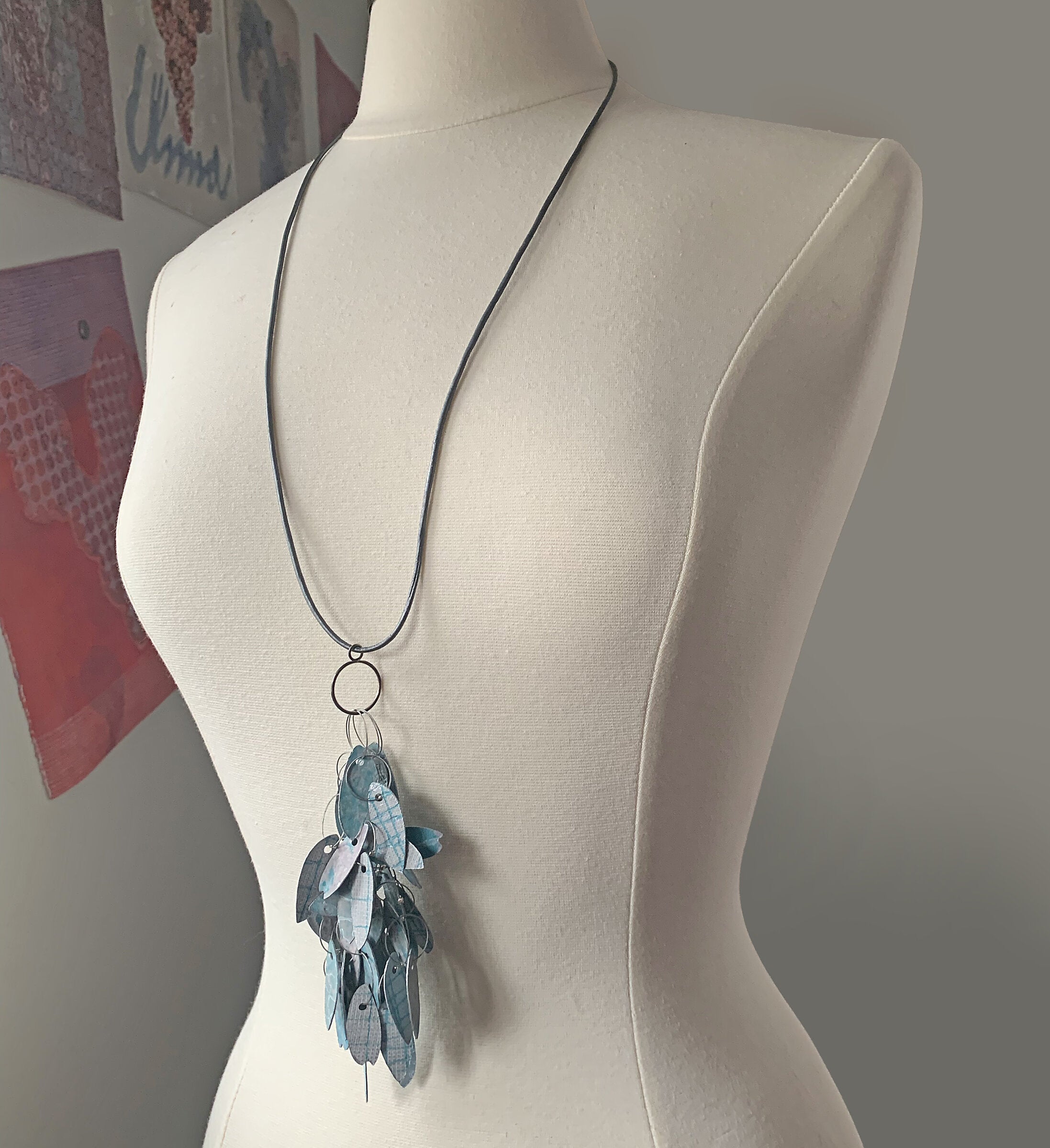 Printmaker's Leaf Pendant