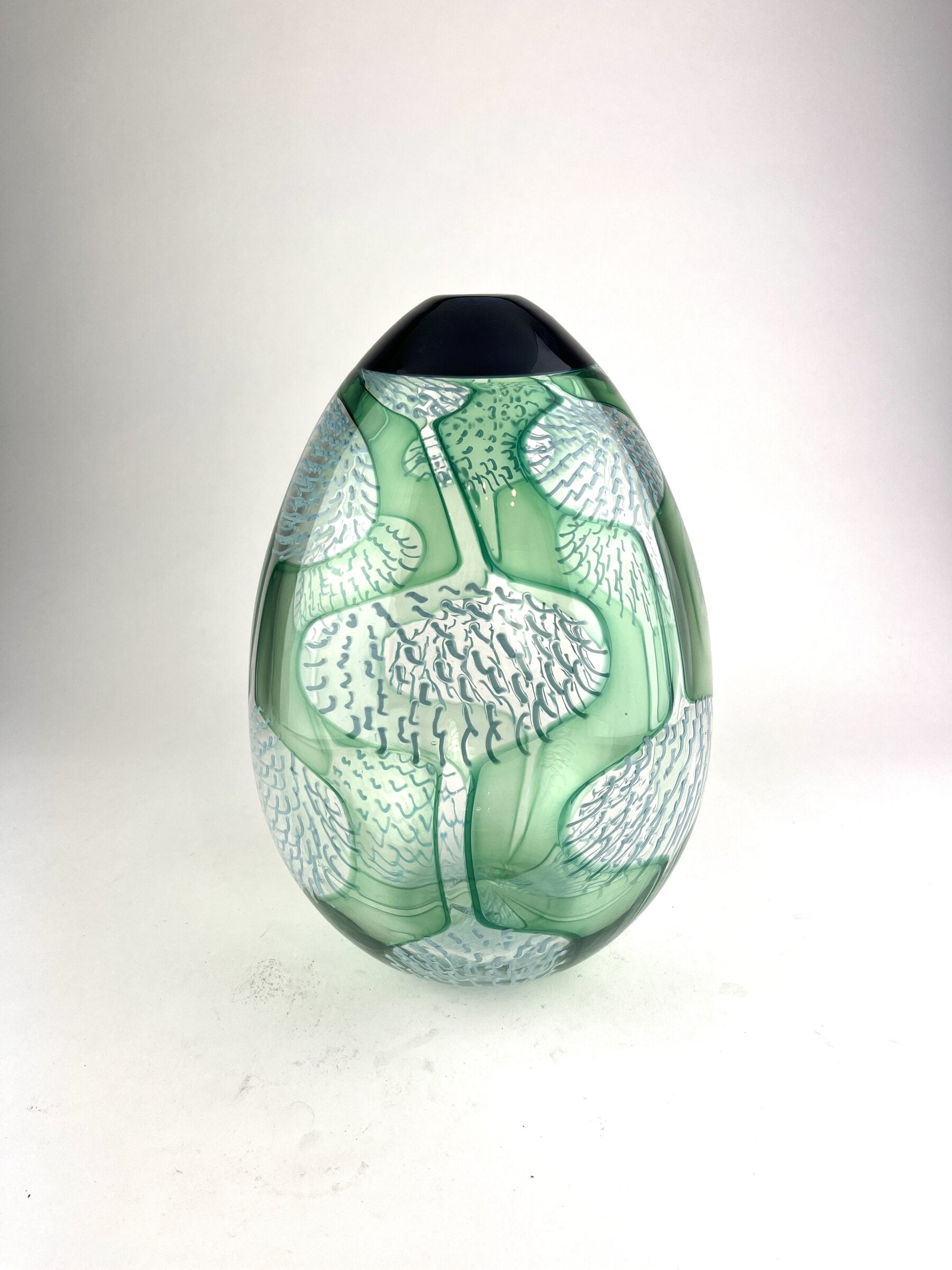 Green Murrine Egg Sculpture