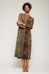 Shibori Pintucked Dress