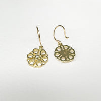 Diamond Flower Drop Earrings