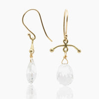 Classic Topaz 18k Gold Drop Earrings