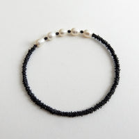 Silver and Pearl Bangle
