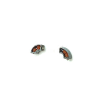 Carnelian Segment Half Arch Earrings