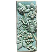 Botanical Tile in Patina Green Glaze
