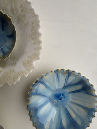 Ivory and Blue Porcelain Wall Set I