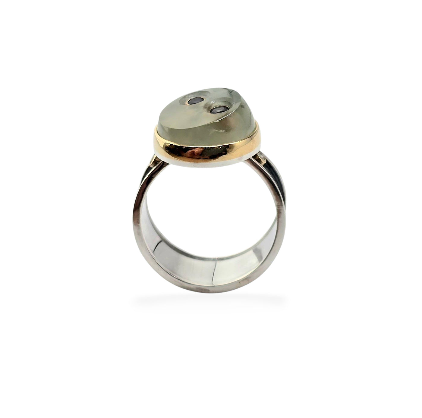 Sapphire Prehnite Ring