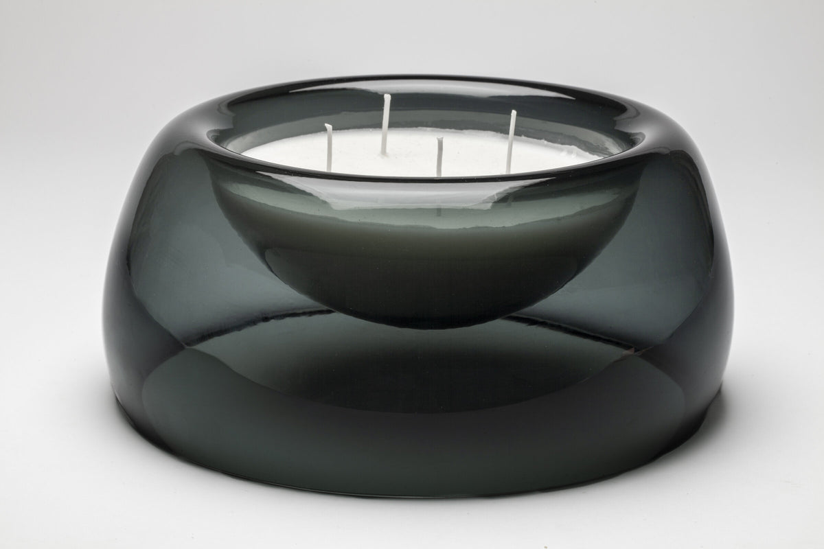 Large Glass Candle Bowl