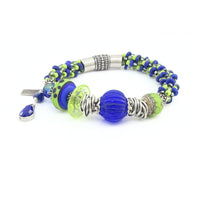 Lapis Blue & Apple Green Bracelet