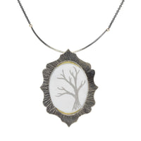 Tree Silhouette Necklace & Brooch