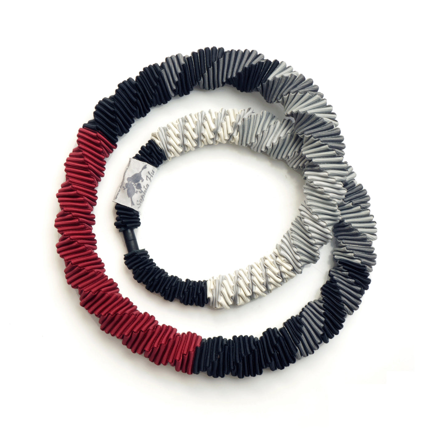 Black, White, Gray, and Red