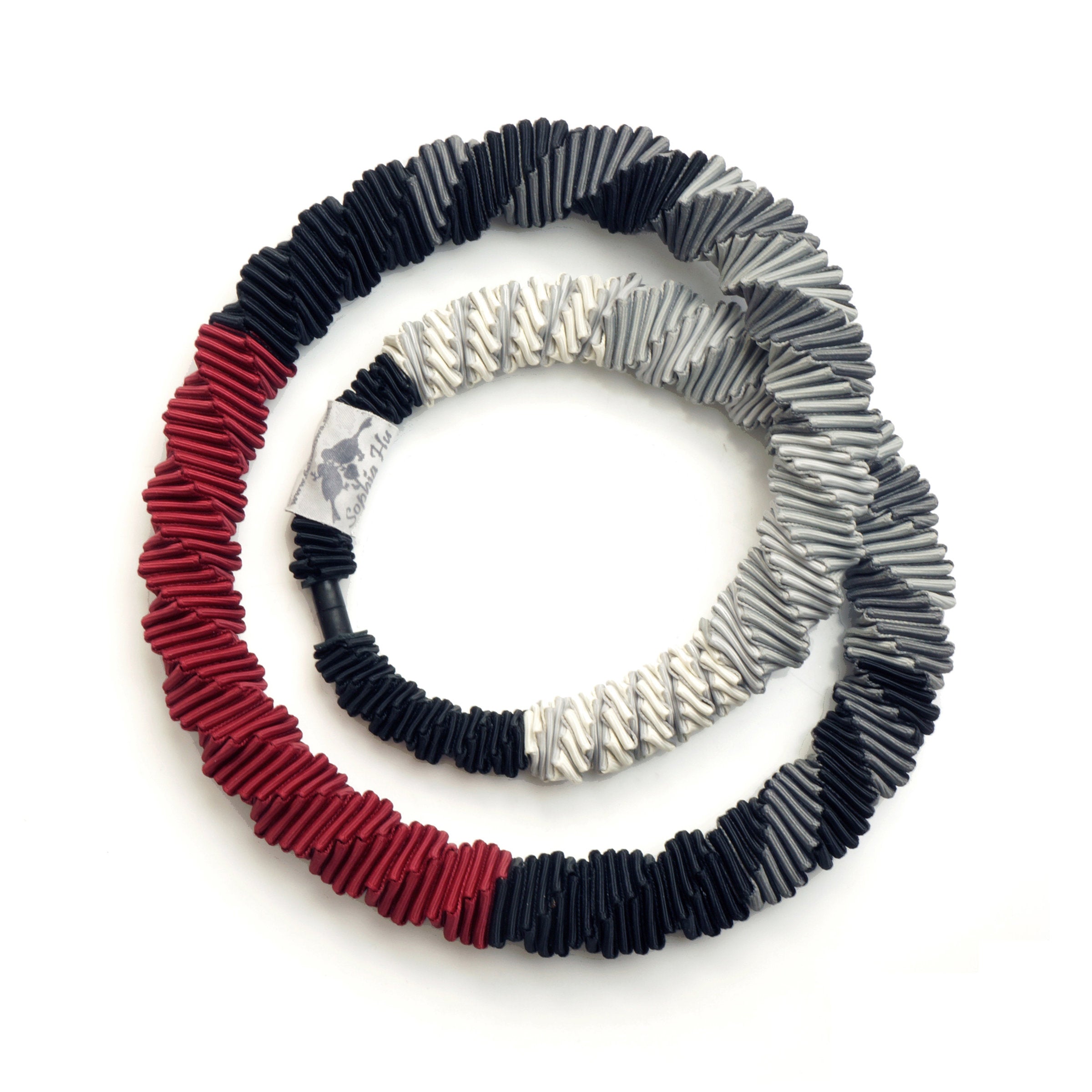 Black, White, Gray, and Red