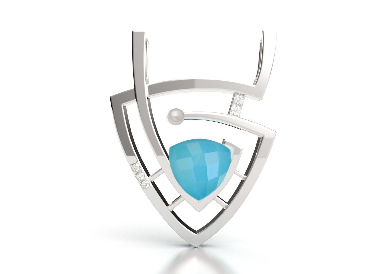 Contemporary Open Triangle Pendant