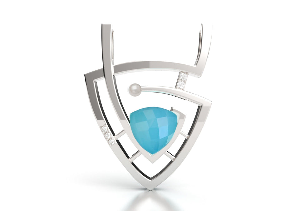 Contemporary Open Triangle Pendant