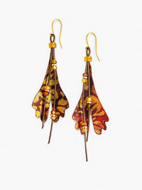 Ginkgo Batik Earrings