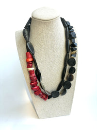 Coral & Horn Necklace