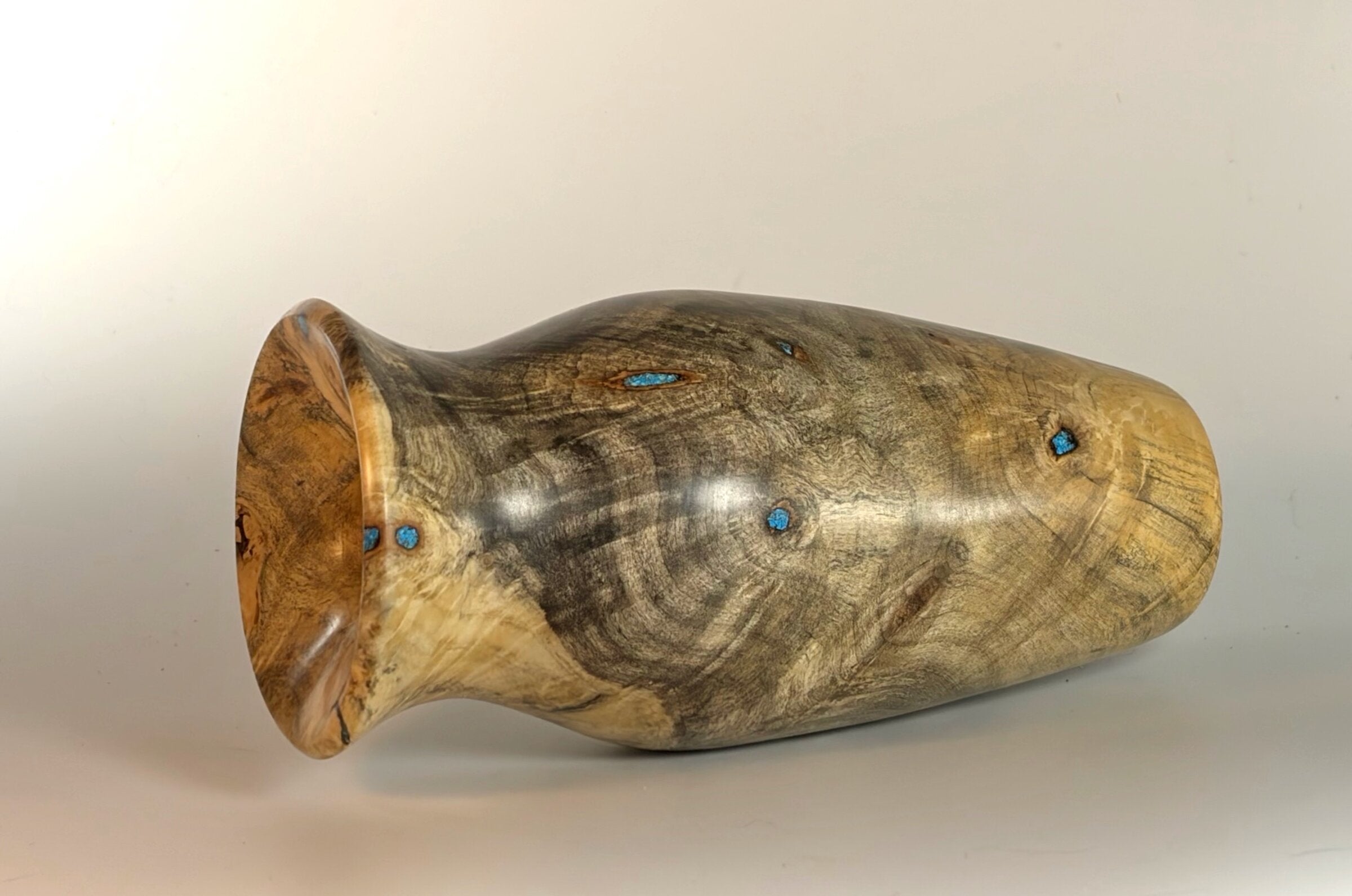 Bud Vase Turned from Buckeye Burl II