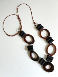 Horn Hoops & Leather Necklace