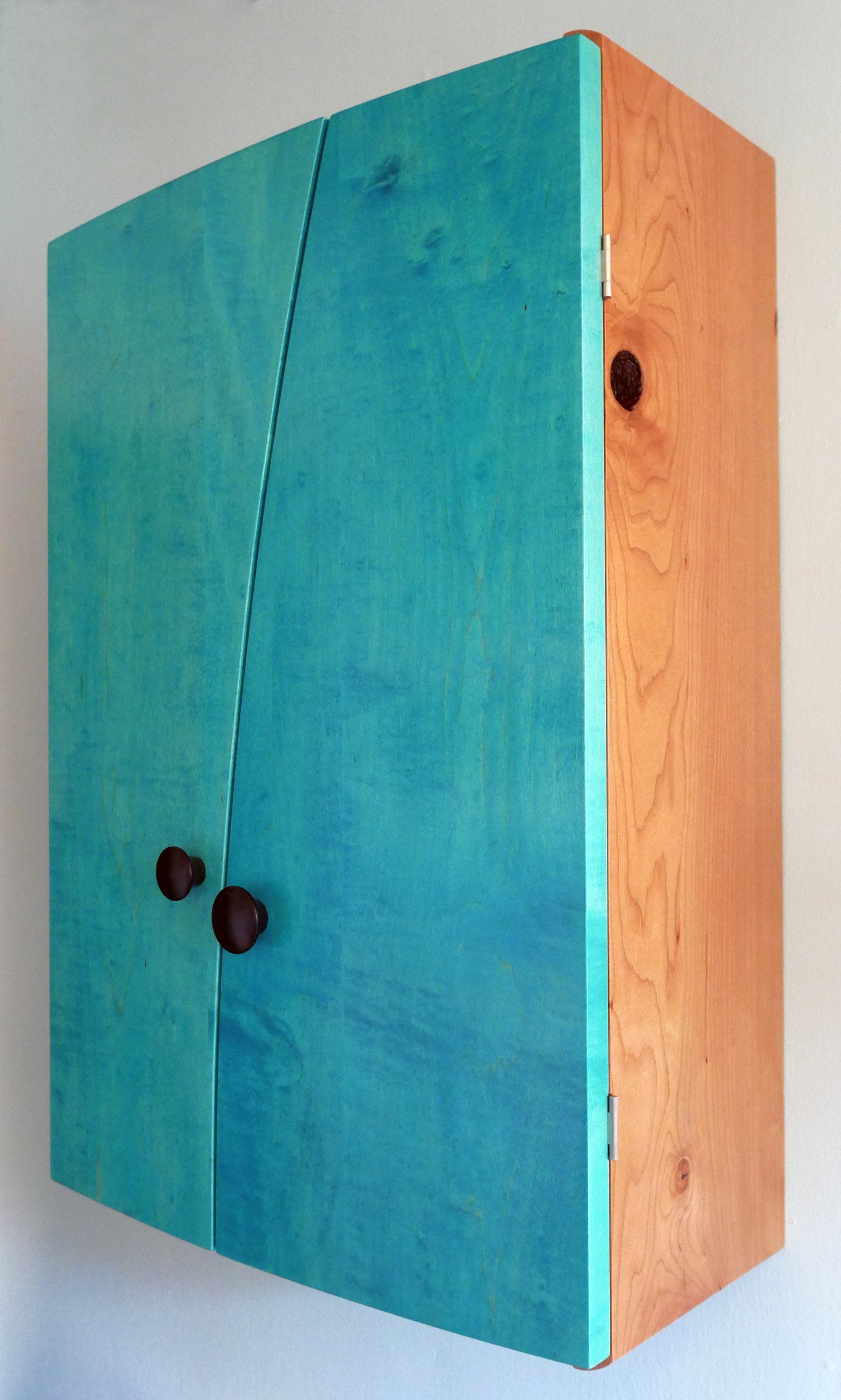 Blue Liquor Cabinet