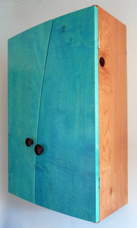 Blue Liquor Cabinet