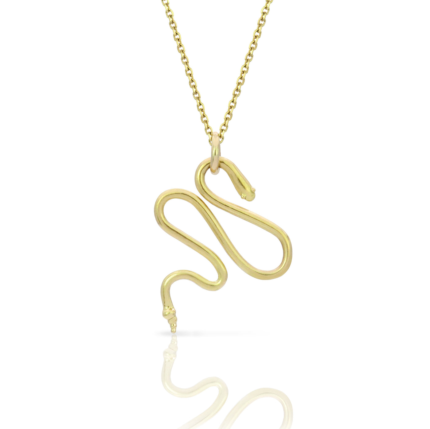 Gold Snake Pendant Necklace