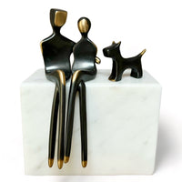 Bronze with family dog